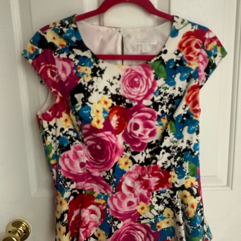 New York & Company Multicolor Floral Blouse